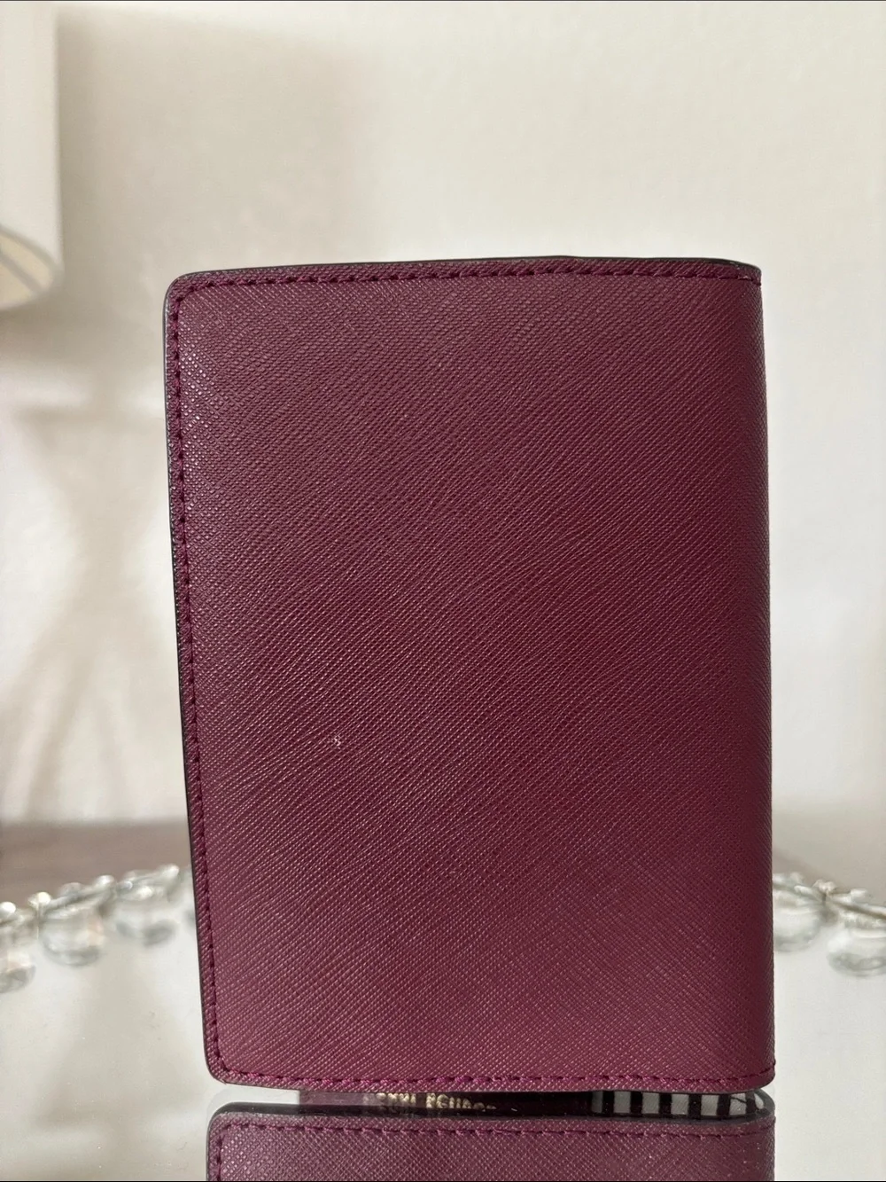 Henri Bendel Burgundy Tassel Leather Passport Wallet - Picture 3 of 8